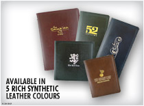 Available in 5 rich synthetic leather colours