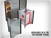 Easy to Clean Menus with available in a variety of sizes colours