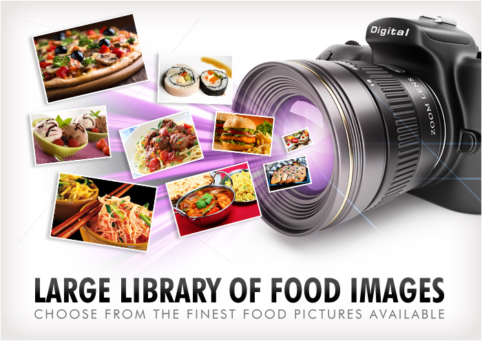 large library of food images