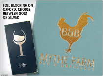 Foil Blocking on oxford, choose between gold or silver